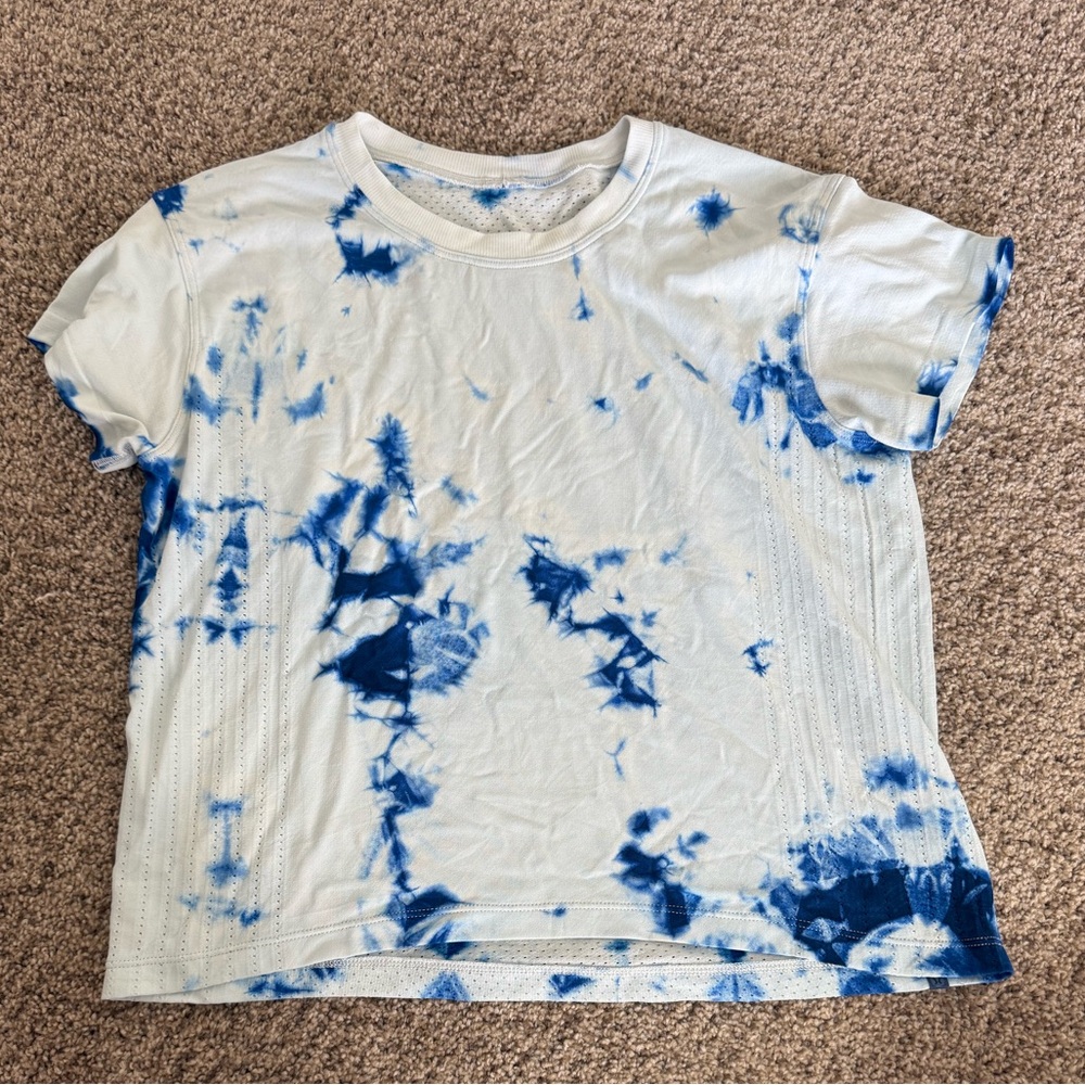 Lululemon Blue Tie-Dye T-Shirt